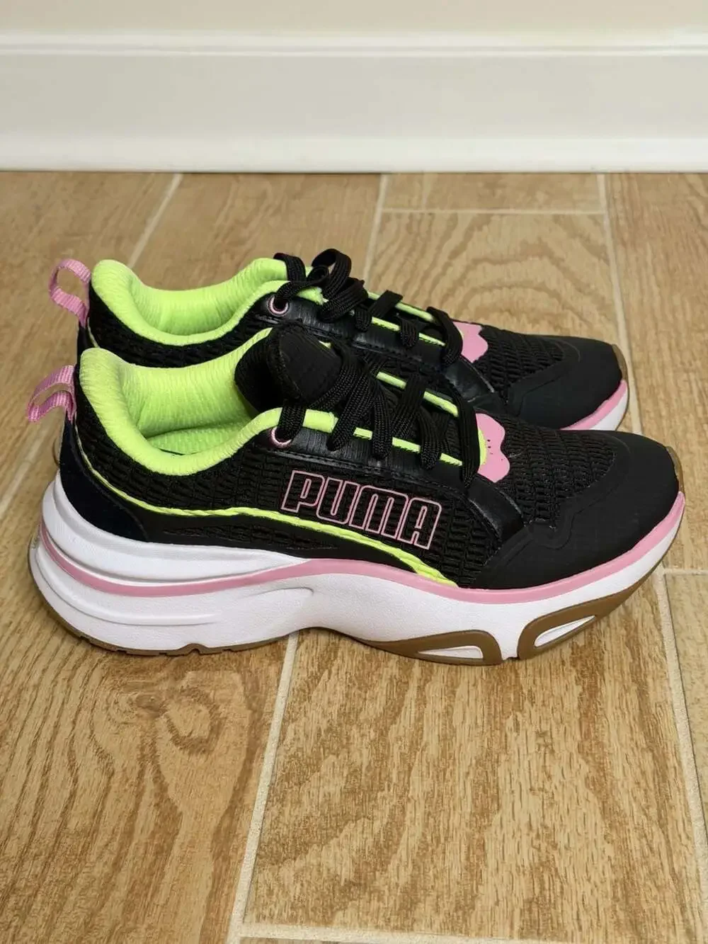 Puma Softride Divine Women's Running Shoes Black Fizzy Apple Size 7.5